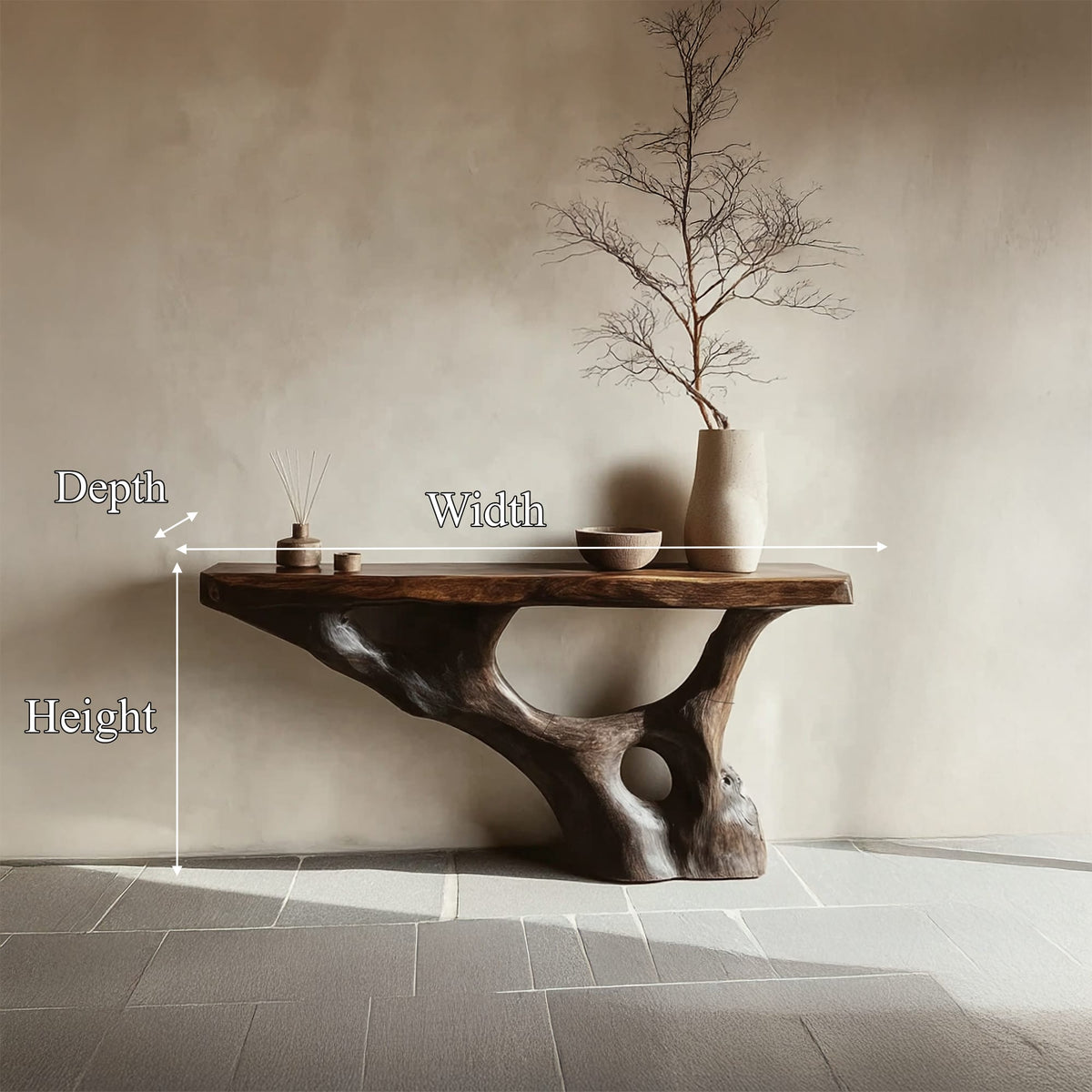 Rustic Console Table Living Room Or Entryway, solid wood, built to order