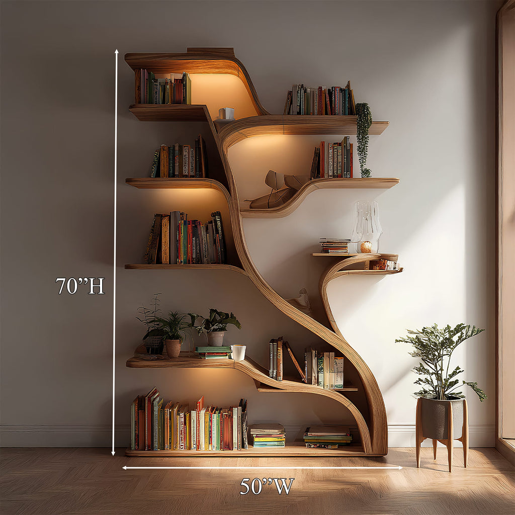Tree Branch Wall Shelf Solid Decor Gift, solid wood, built to order