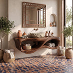 Rustic Bathroom Vanity Cabinet Guest Bathroom, solid wood, built to order