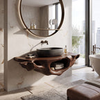 Farmhouse Live Edge Vanity, solid wood, built to order