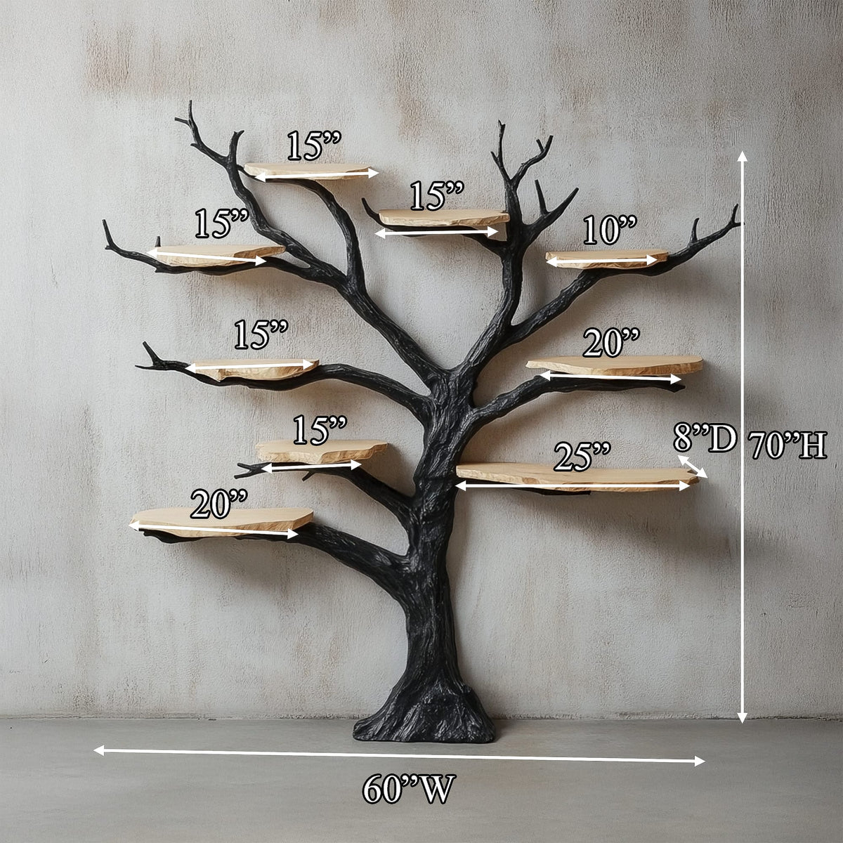 Organic Floating Bookshelf