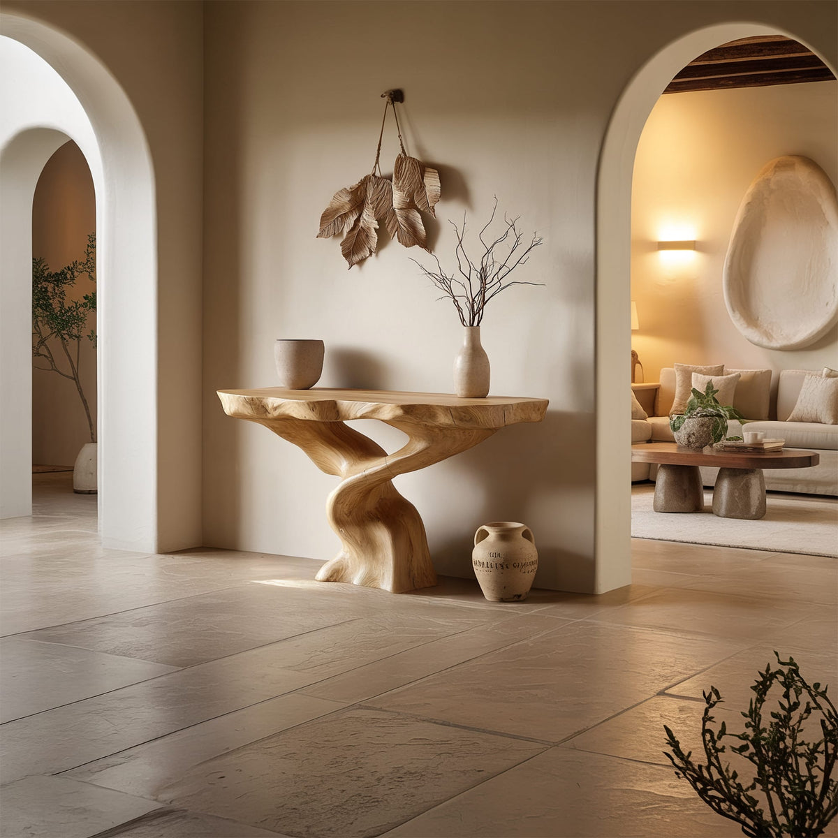 Sculptural Artistic Console Table