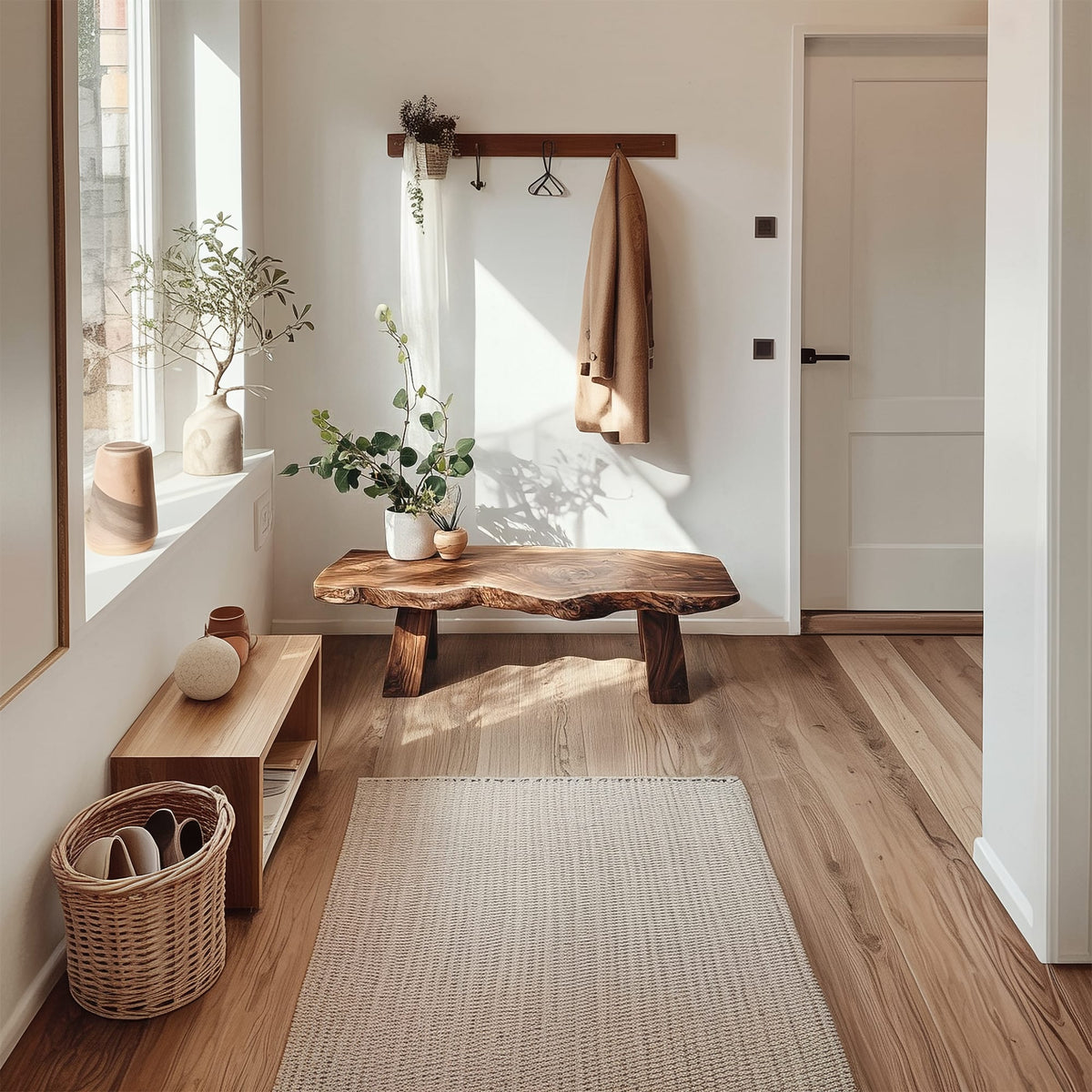 Live Edge Solid Accent Bench
