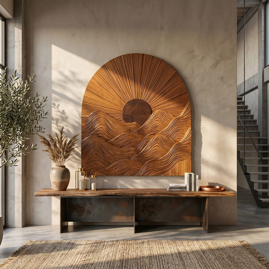 Sunburst Sculptural Wall Art