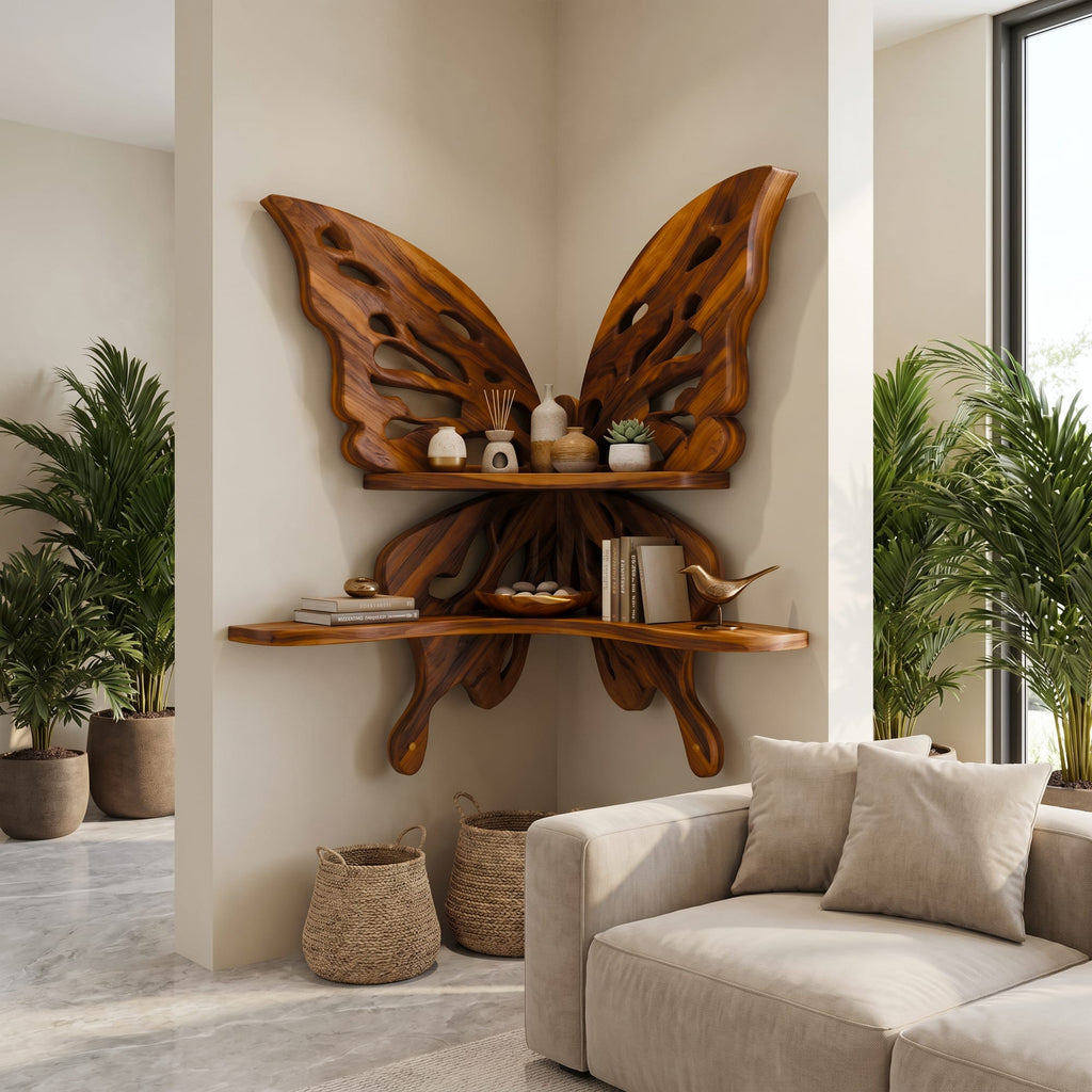 Live Edge Sculptural Floating Shelf