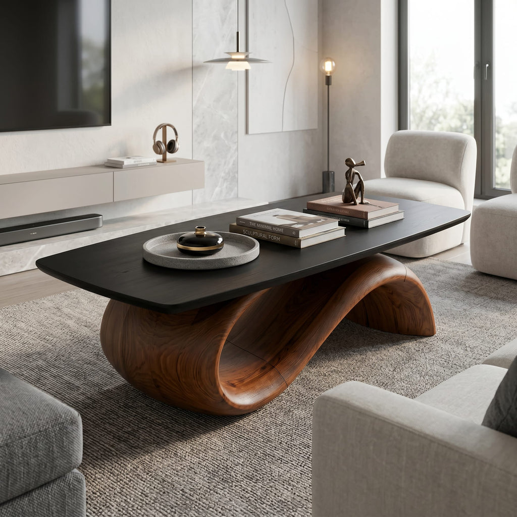 Handcrafted Coffee Table with Design, solid wood, built to order