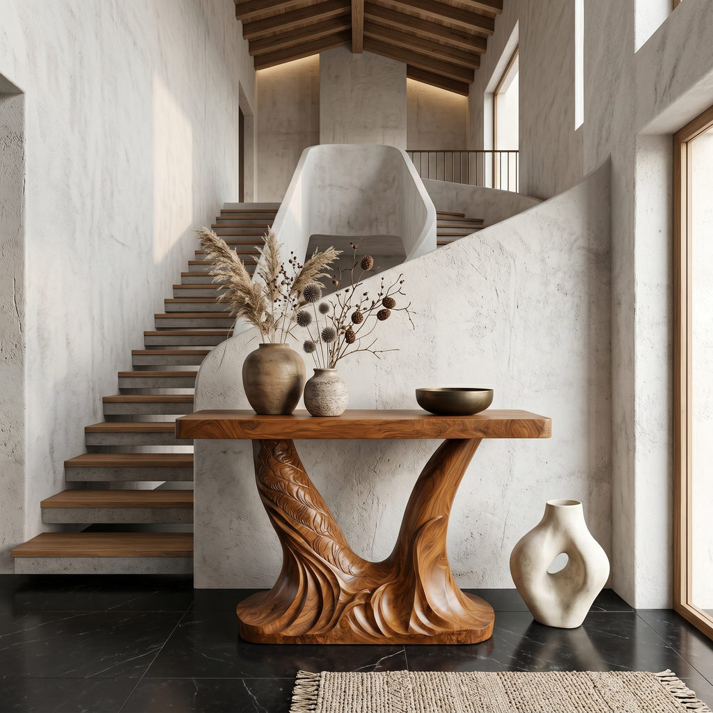 Sculptural Double Console Table