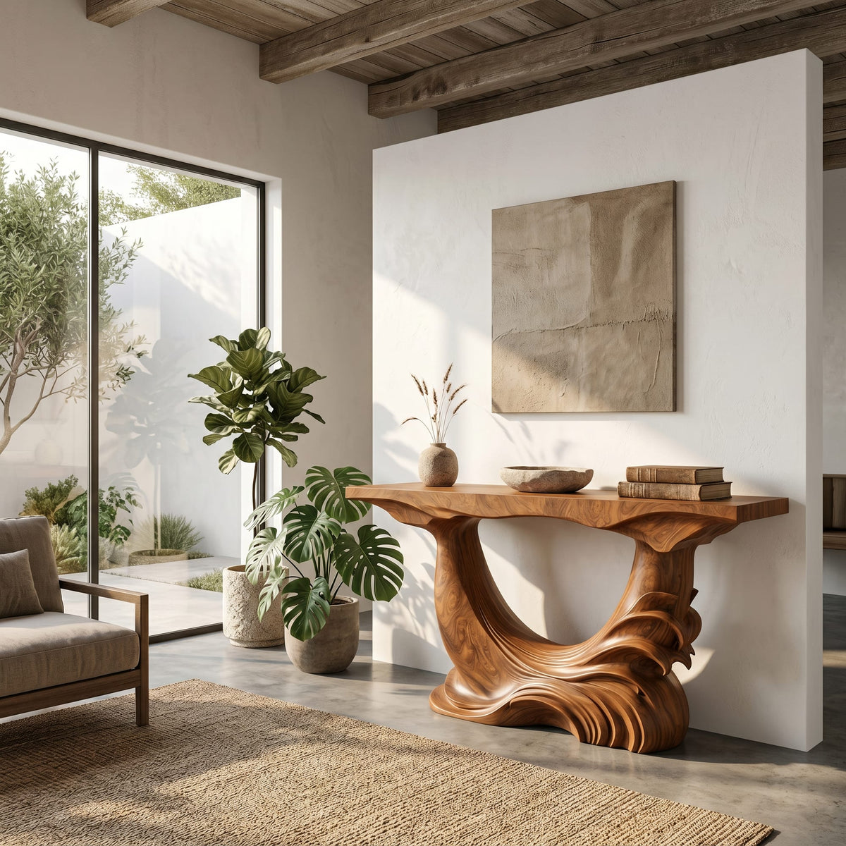 Flowing Modern Console Table