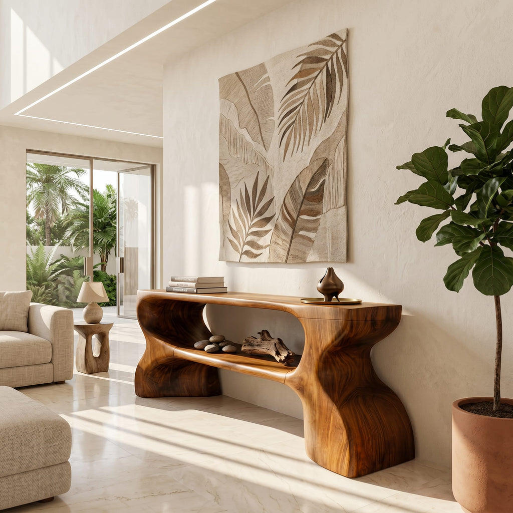 Architectural Curved Console Table