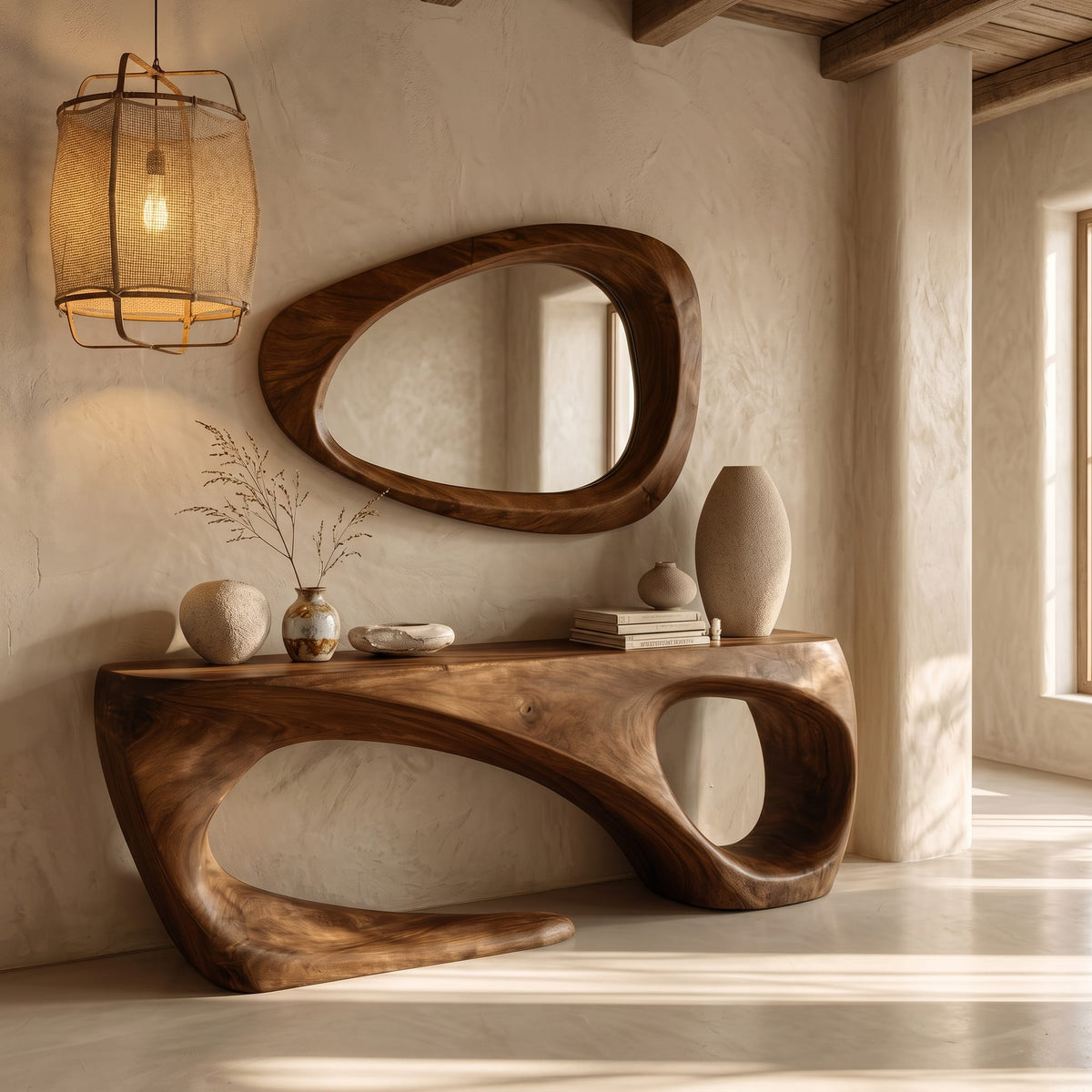 Flowing Live Edge Console Table