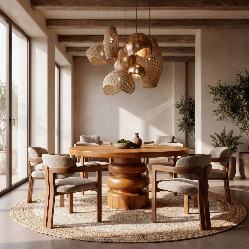 Sculptural Round Dining Table