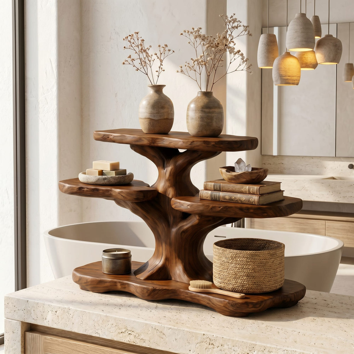 Floating Contemporary Bath Shelf
