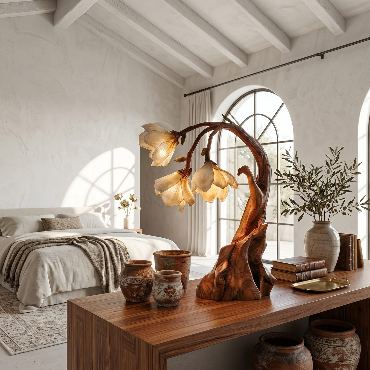 Floral Sculptural Nightstand