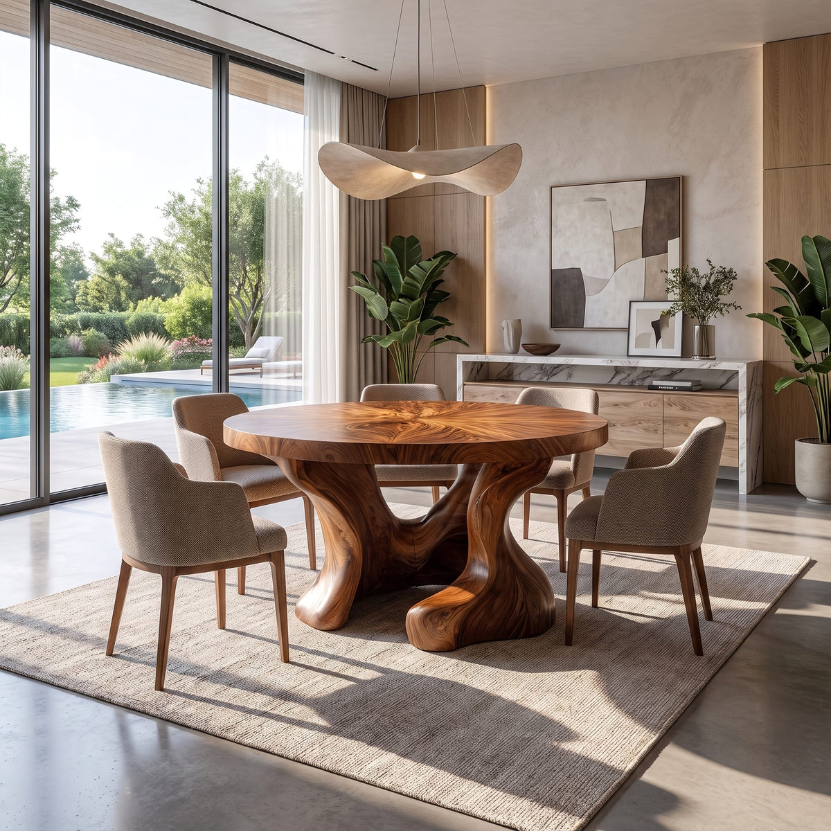 Round Hollow Dining Table