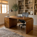Japandi Harmony Writing Desk Bedroom and Work Room, solid wood, built to order