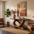 Curved Sculptural Console Table