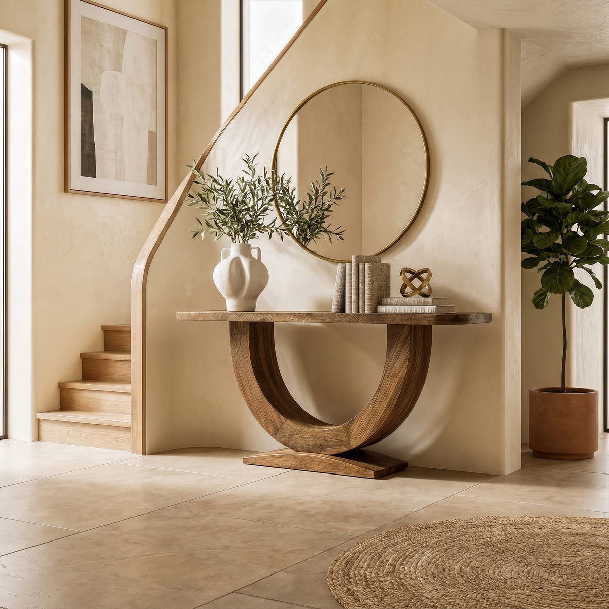 Organic Contemporary Console Table