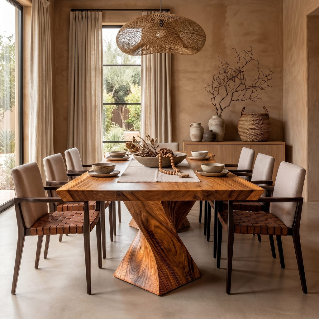 Sculptural Solid Dining Table