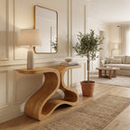 Curved Credenza Console Table
