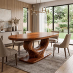 Curved Solid Dining Table