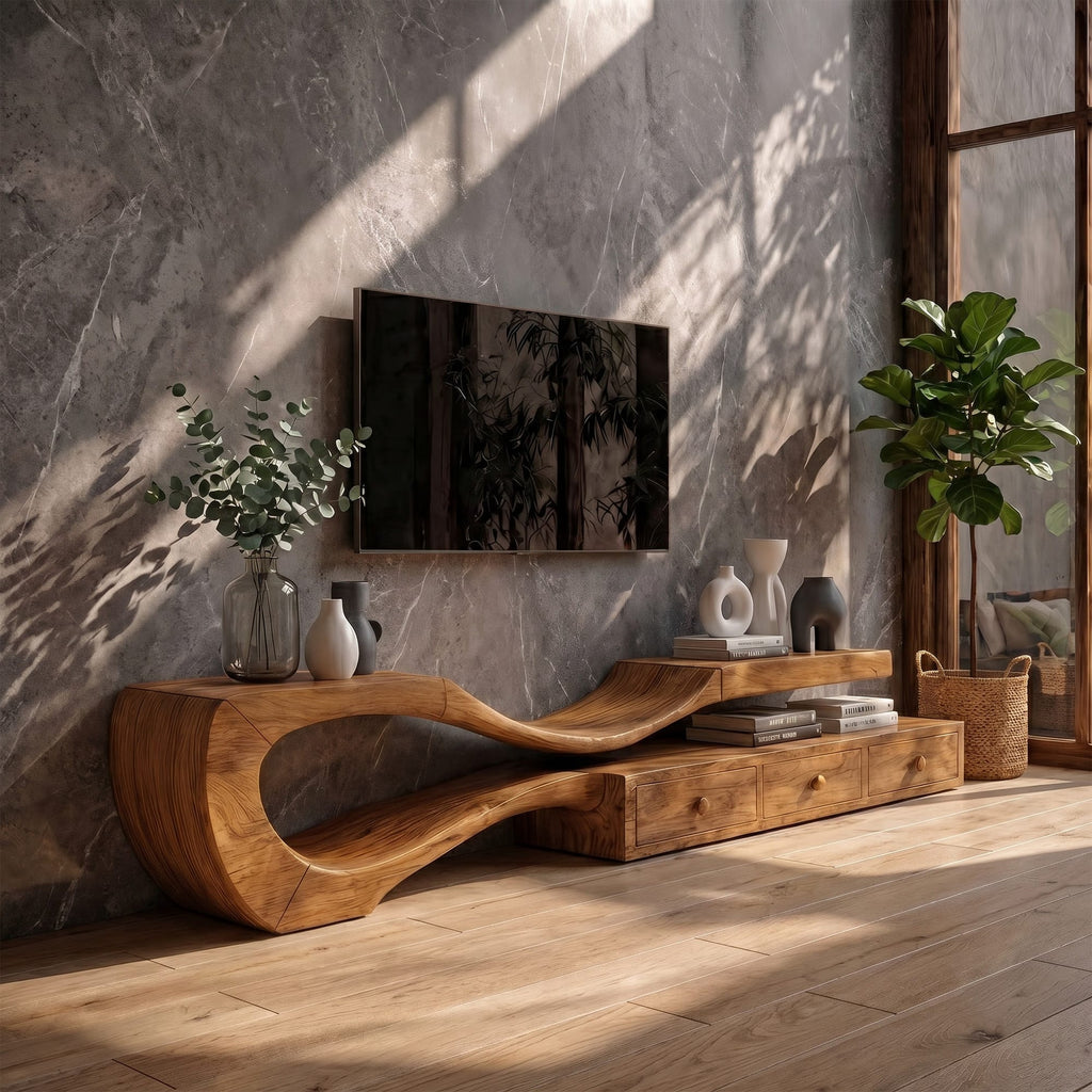 Curved Drawers TV Cabinet
