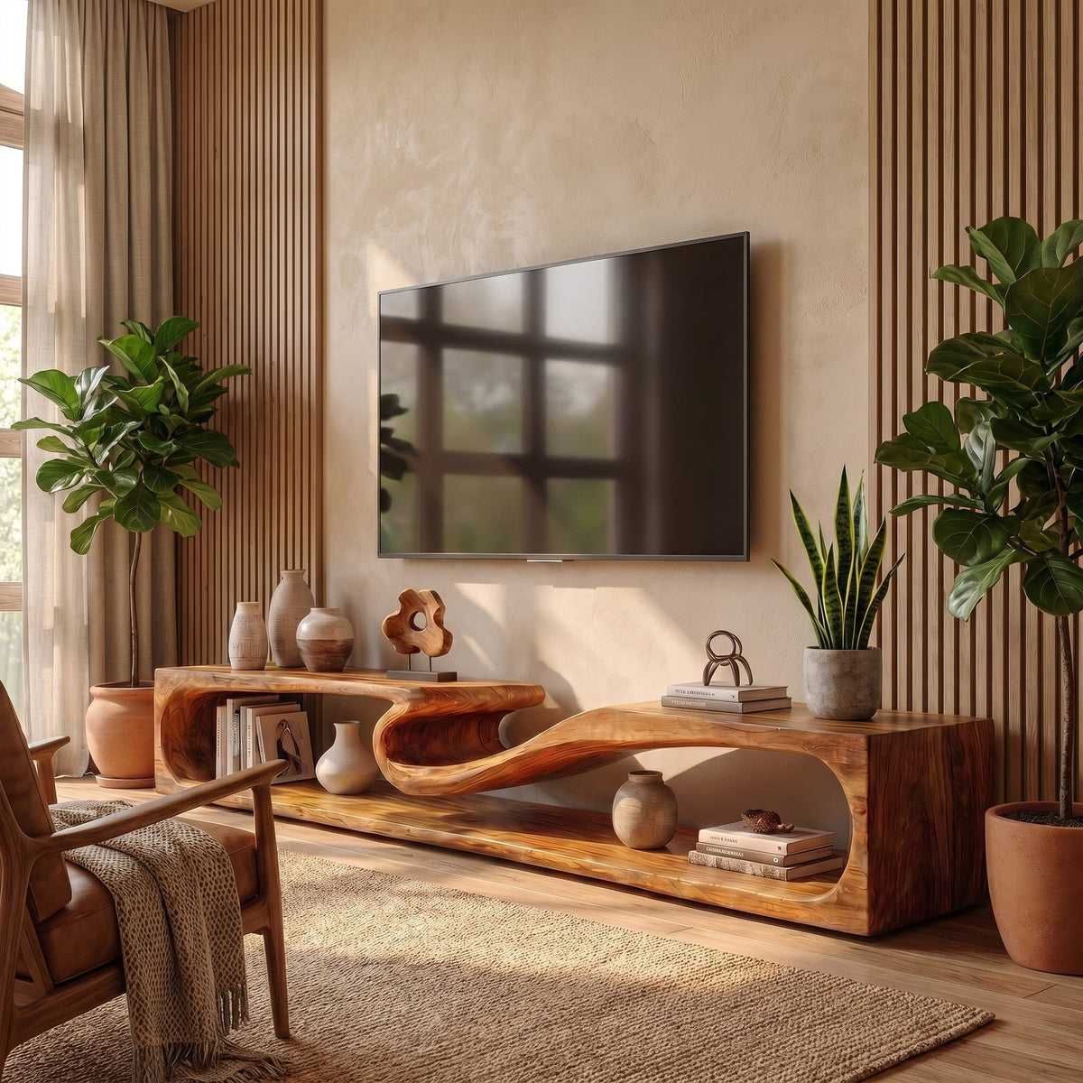 Round Minimal TV Cabinet