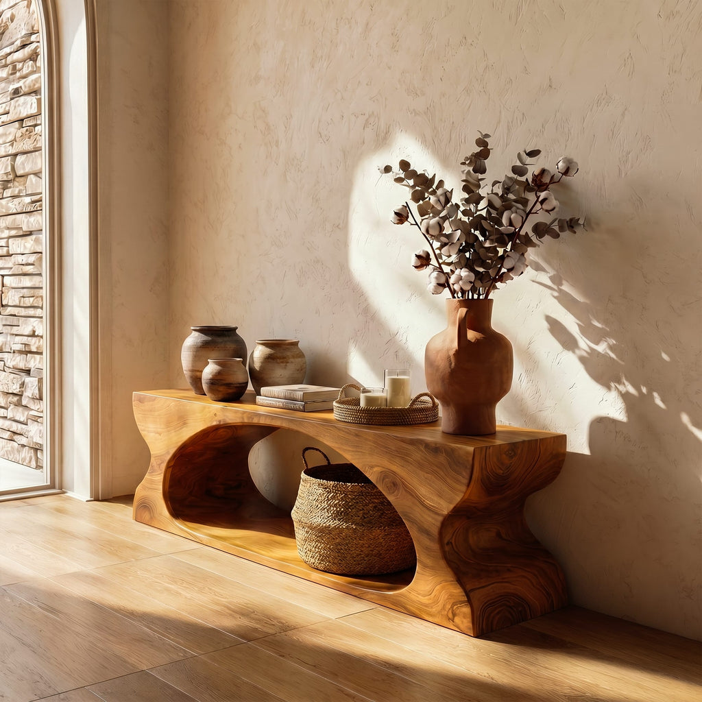 Sculptural Organic Foyer Bench