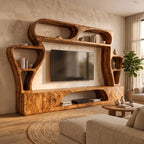 Solid Entertainment Sculptural TV Cabinet