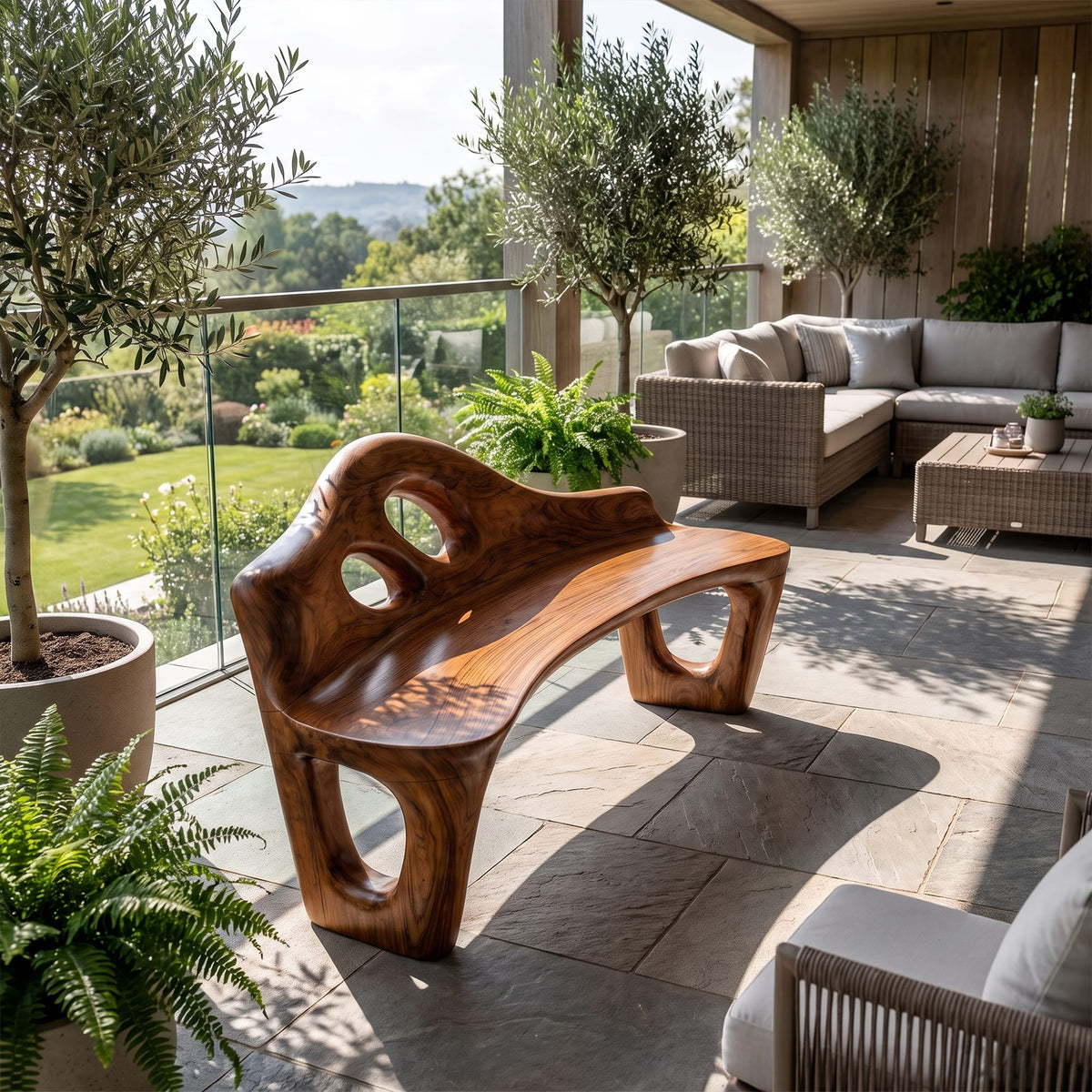 Sculptural Freeform Bench