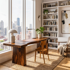Live Edge Stump Desk, Brown finish