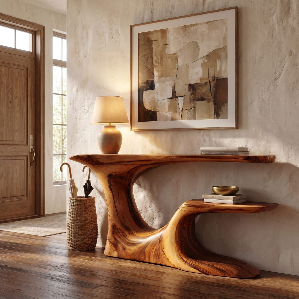 Live Edge Base Console Table