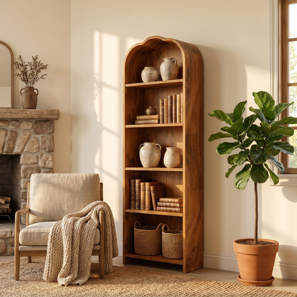 Arched Tall Bookshelf