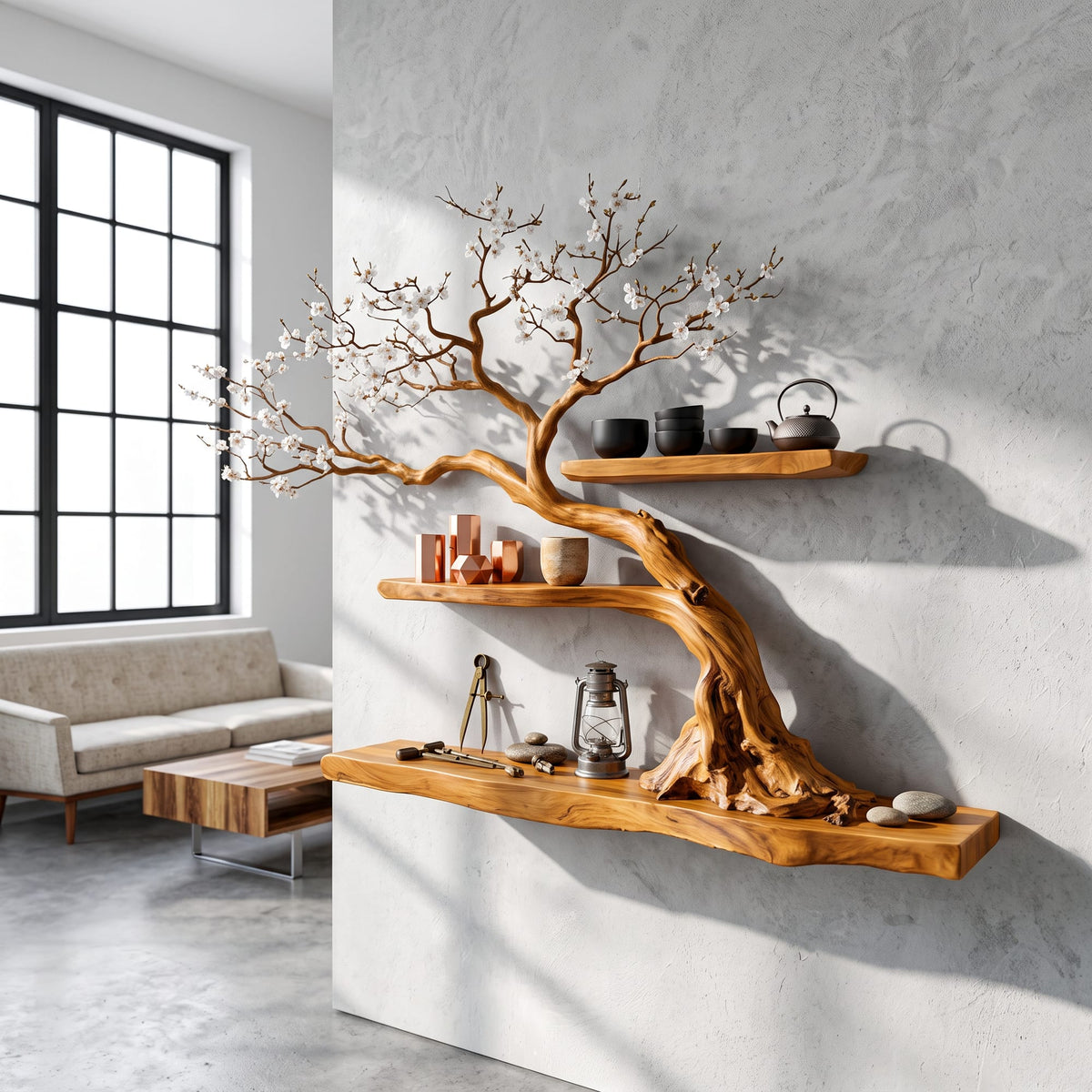 Floating Cozy Tree Bookshelf