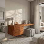 Wall Mounted Desk with Built, solid wood, built to order