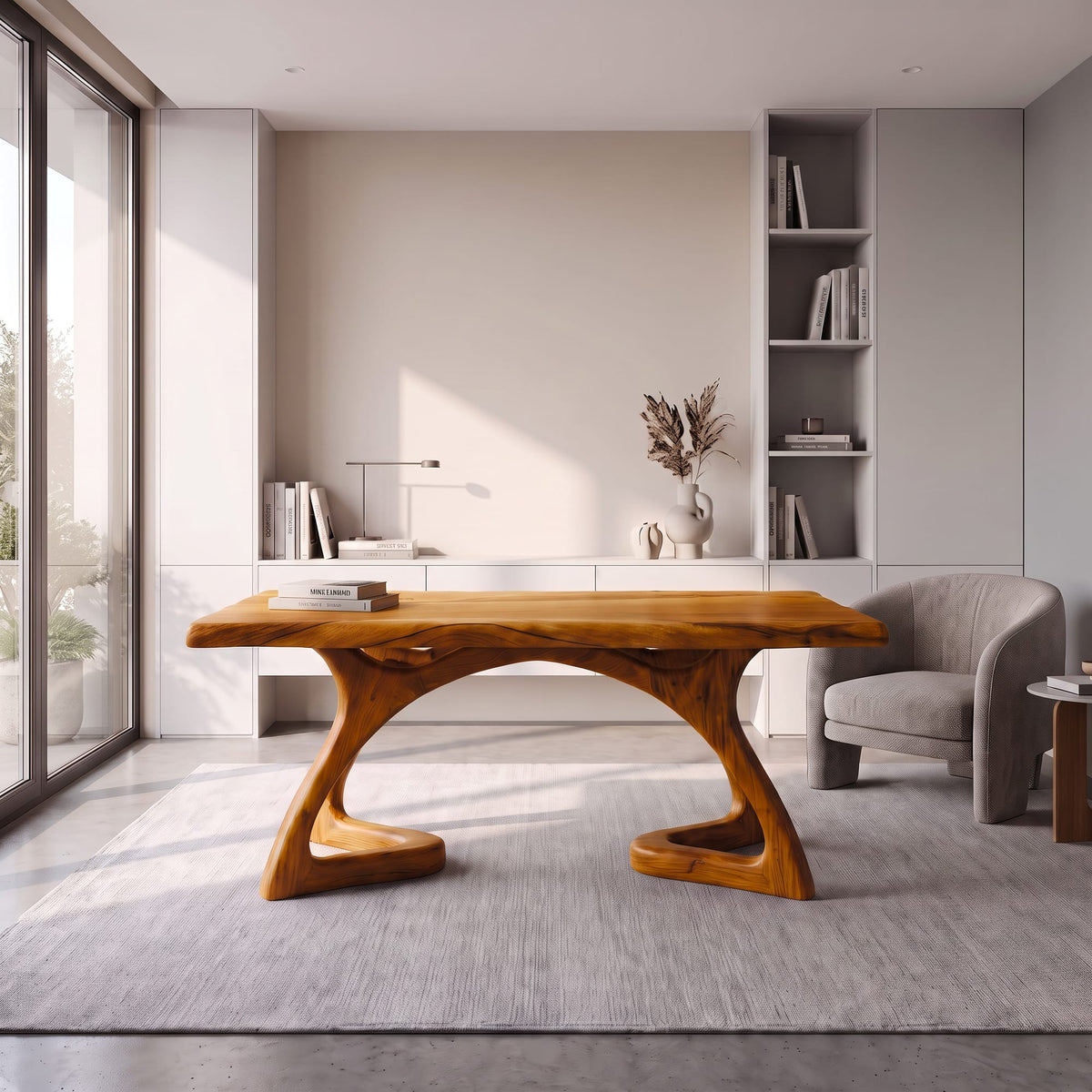 Curved Open Frame Desk