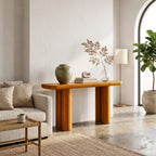 Midcentury Black Console Table Living Room, solid wood, built to order