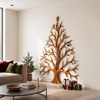 Contemporary Wall Decor with Tree Silhouette, solid wood, built to order