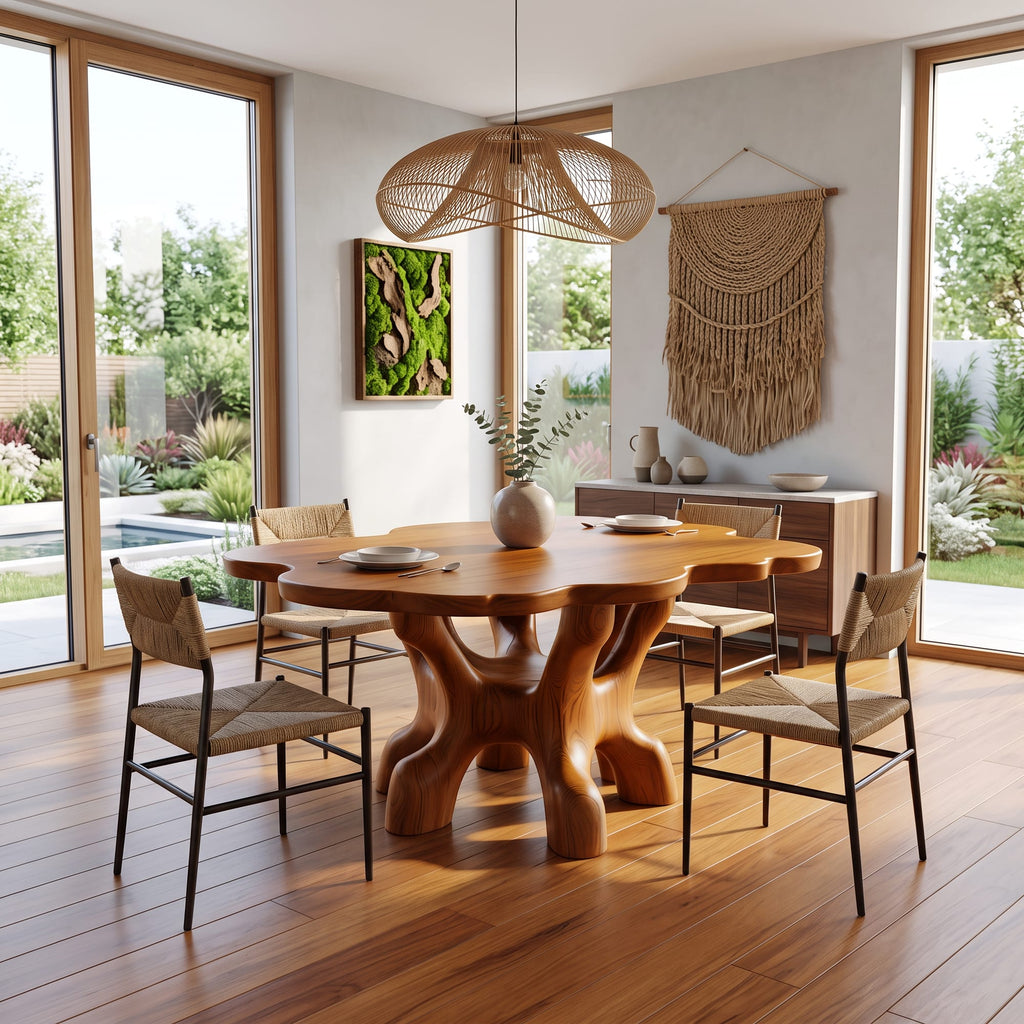 Sculptural Live Edge Kitchen Dining Table