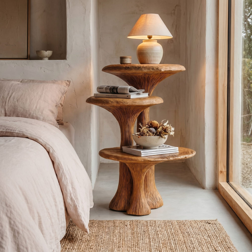 Sculptural Multi-tier Nightstand