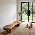 Rustic Bench Tree Slab Design, solid wood, built to order