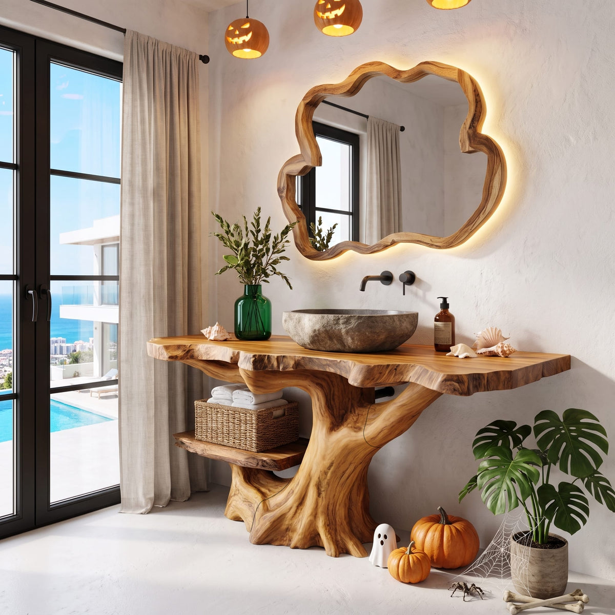 Live Edge Trunk Vanity