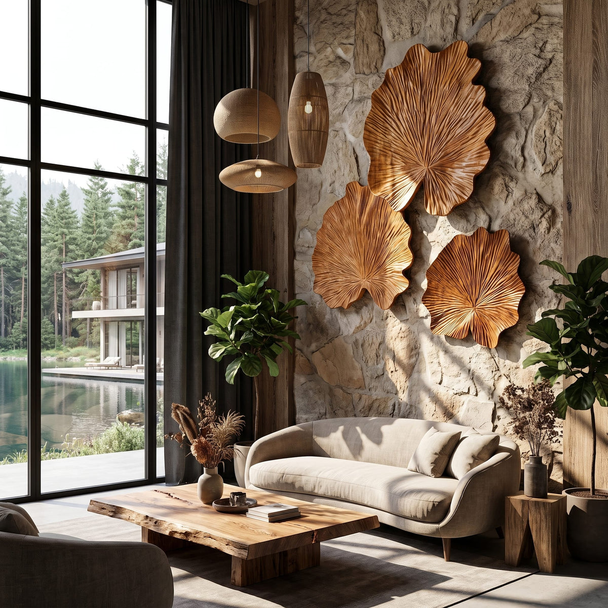 Sculptural Leaf Wall Art
