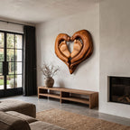 Contemporary Personalized Baby Wall Decor with Sculptural Baby Feet Design, solid wood, built to order