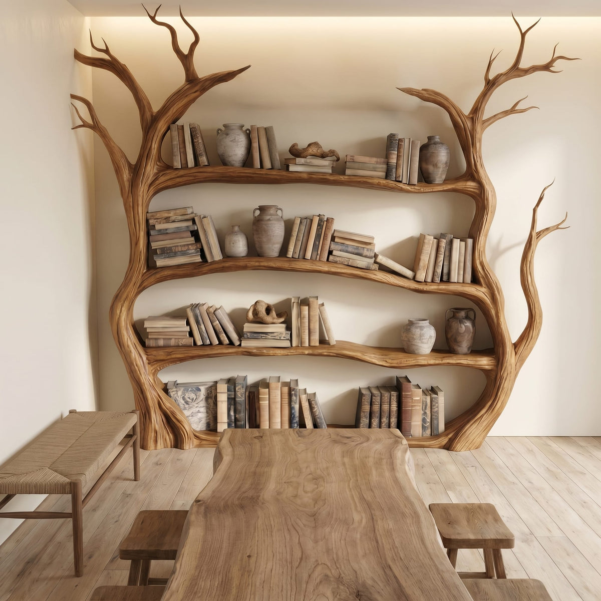 Organic Modern Tree Bookshelf