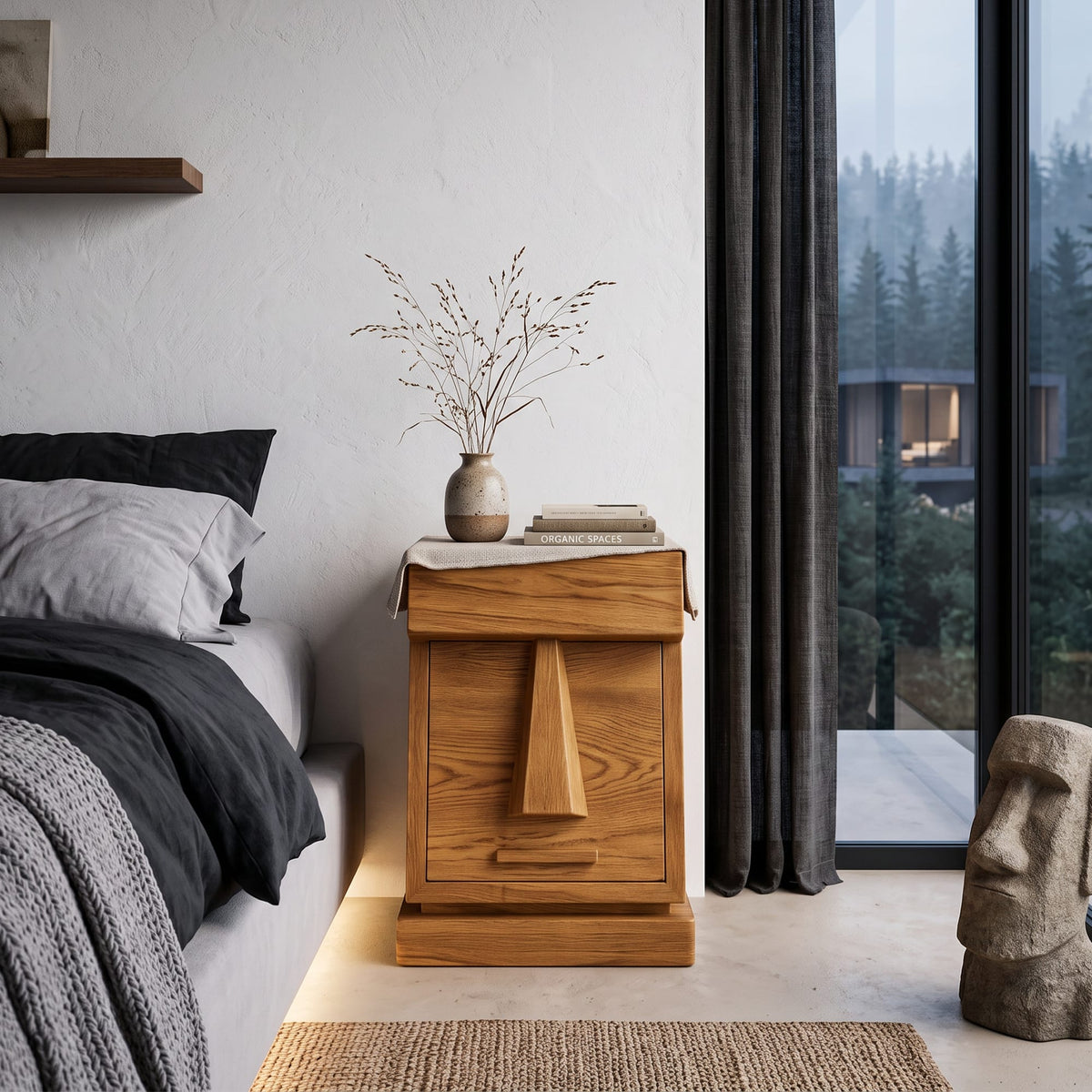Geometric Solid Nightstand