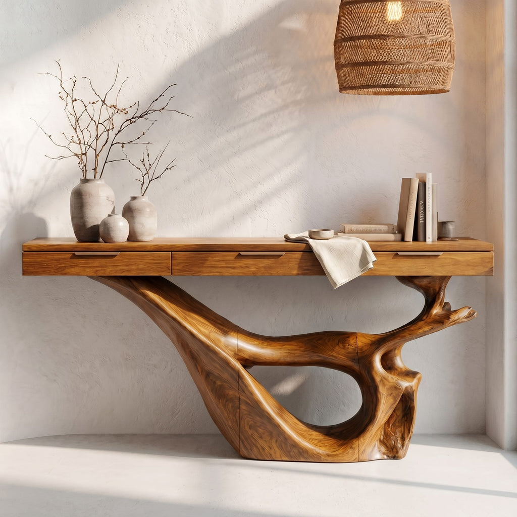 Curved Loop Console Table