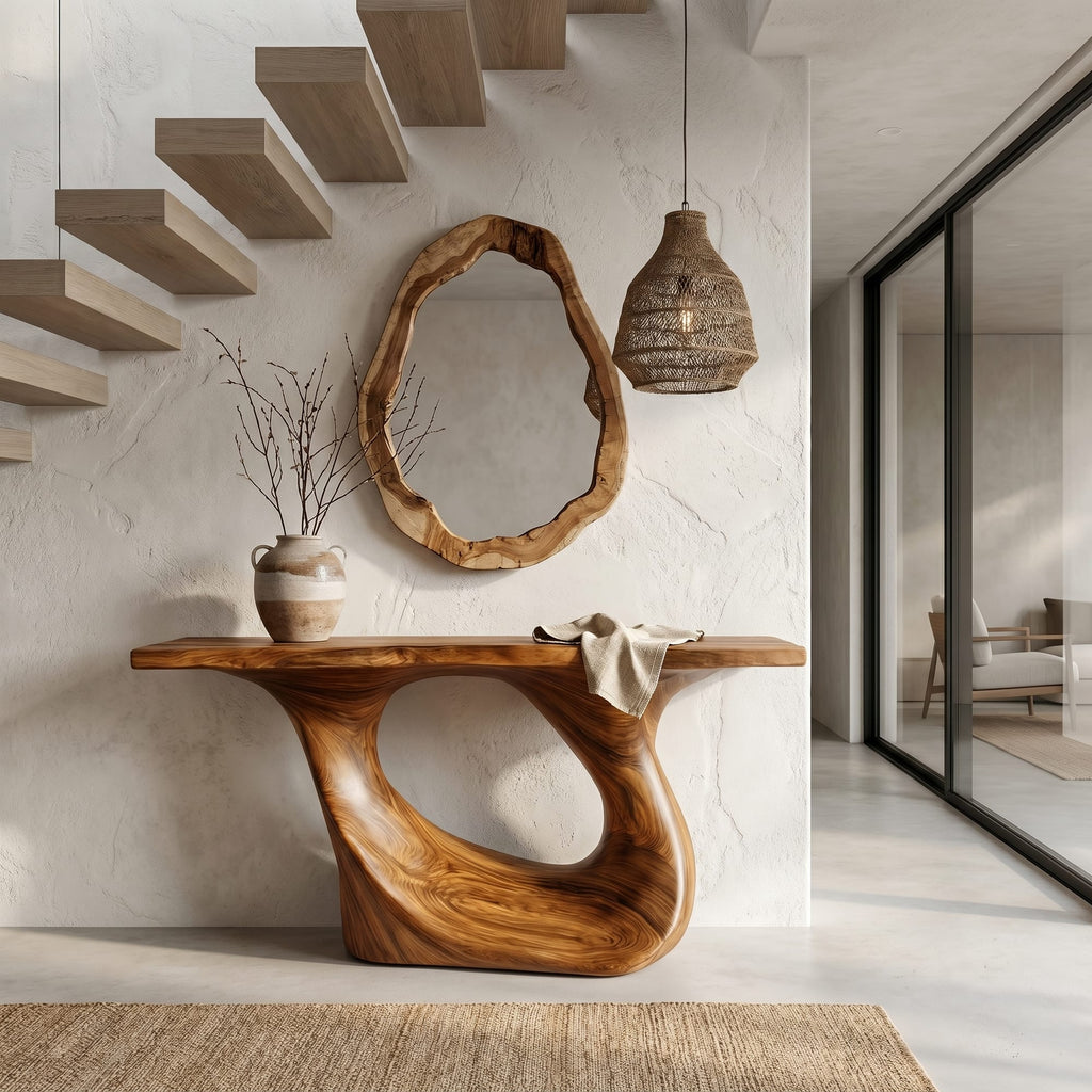 Curved Structure Modern Console Table