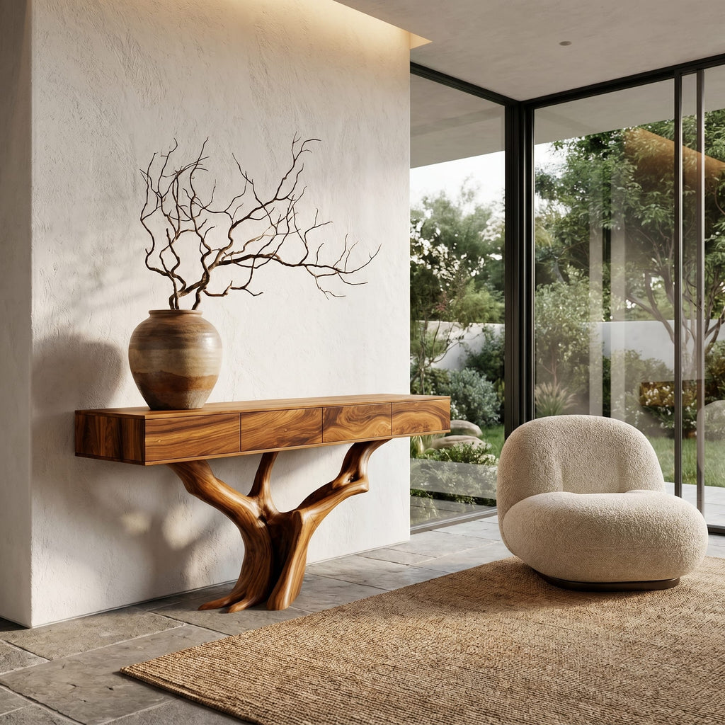 Live Edge Sofa Console Table
