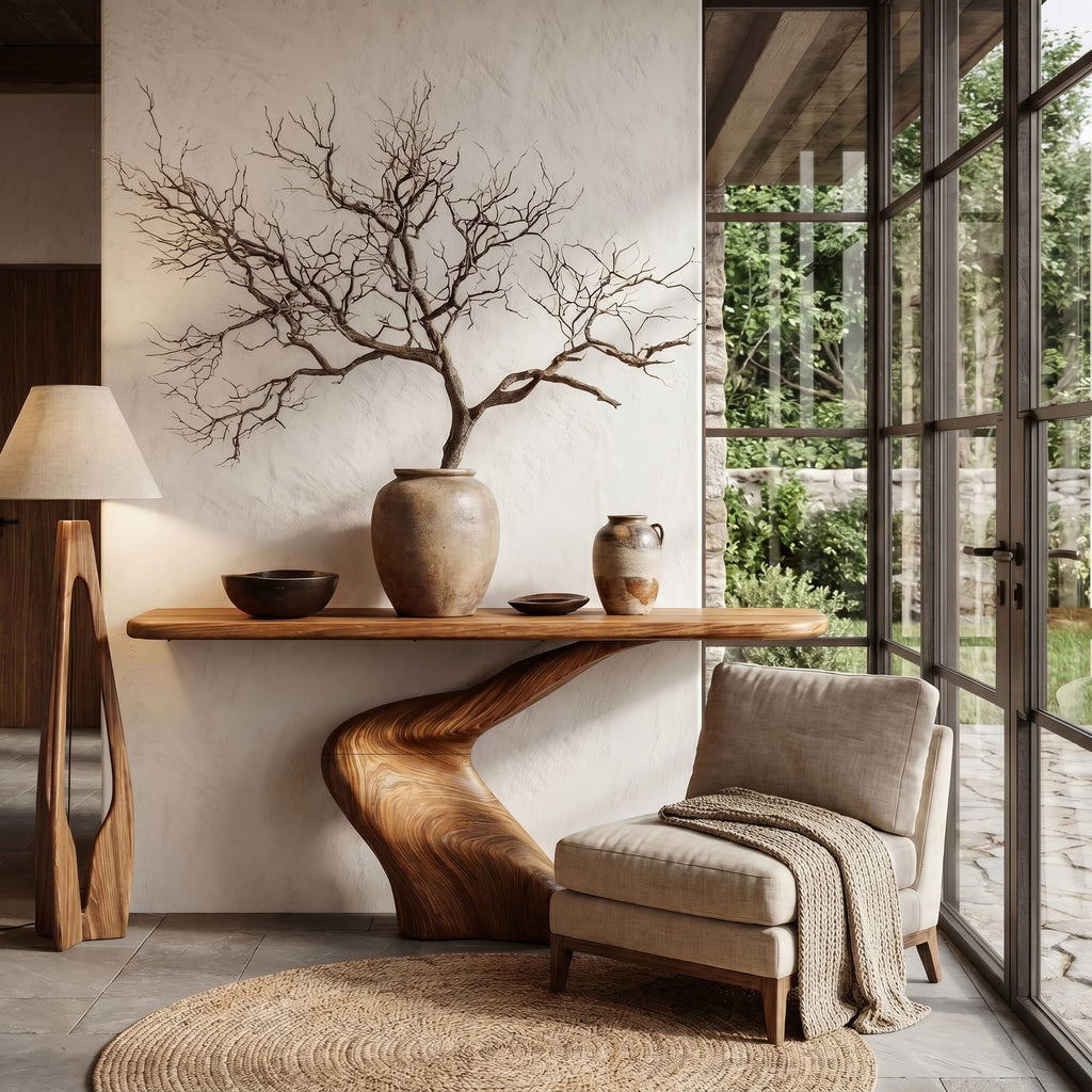 Sculptural Twisted Foyer Console Table