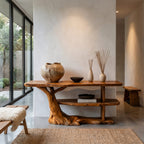 Pedestal Organic Console Table
